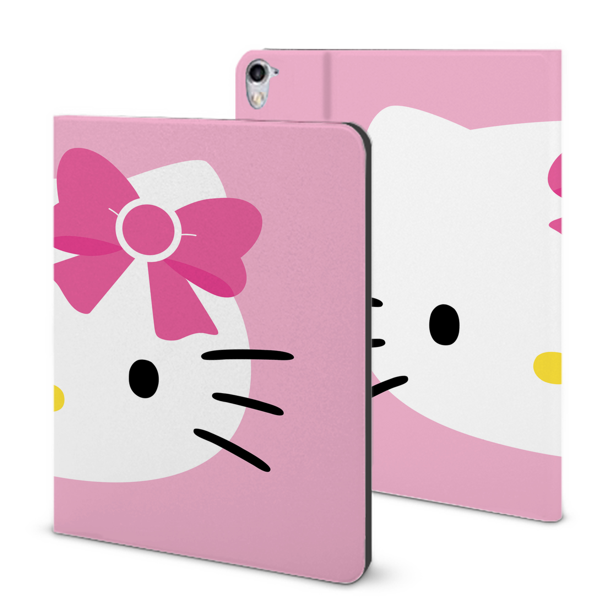 （画像用） Hello Kitty ハローキティ IPad ケース ブック型 PUレザー TPU 耐衝撃 軽量 薄型 ペン収納なし 全面保護 IPad 各モデル対応